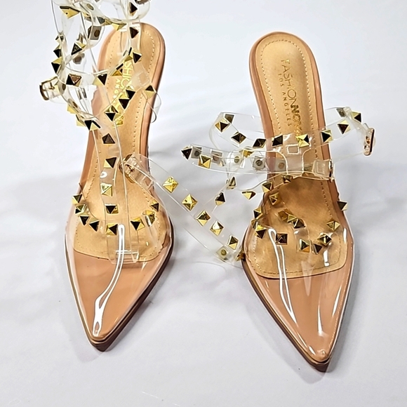 Fashion Nova Strappy Heels Size 7 - Picture 3 of 6